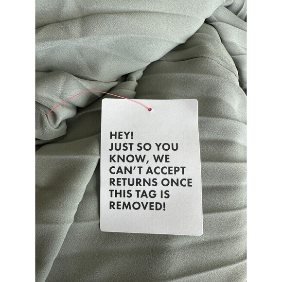 ASOS Design Size 4 Maxi Dress Bridesmaid Pleated Pinny with Satin Wrap Waist NWT - Picture 7 of 12